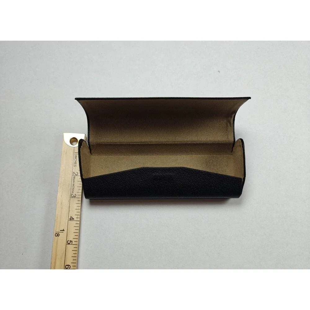 Burberry Black Textured Hard Shell‎ Eyeglasses Sunglasses Case Gold Logo